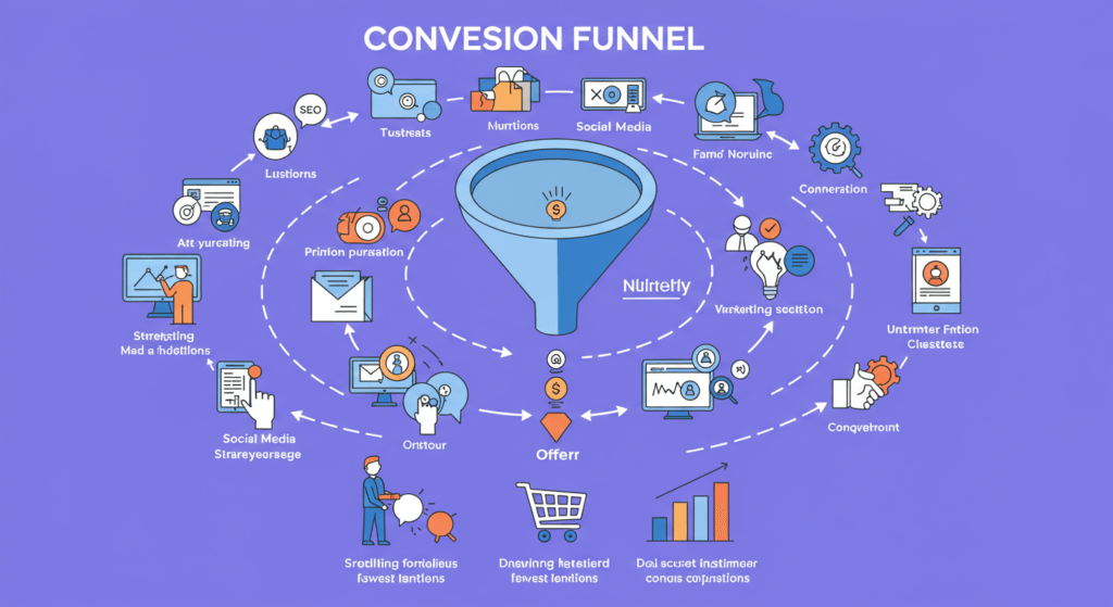 funil de conversao no ecommerce - como otimiazar o funil de vendas - image_fx_ (7)